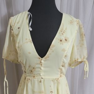 Yellow flowered dress